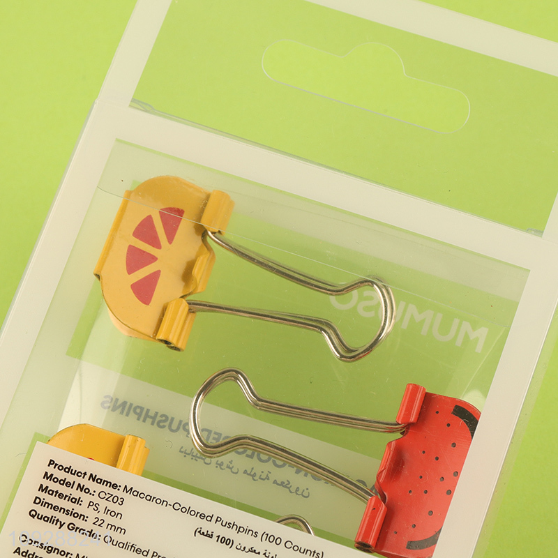 Yiwu market 4pcs fruits series iron paper clips