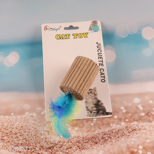 Yiwu market cat interactive toys cat teaser toys with feather