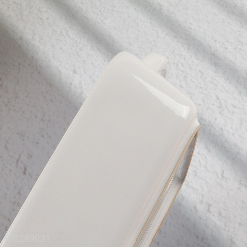 Hot products ceramic rectangle baking pan with handle