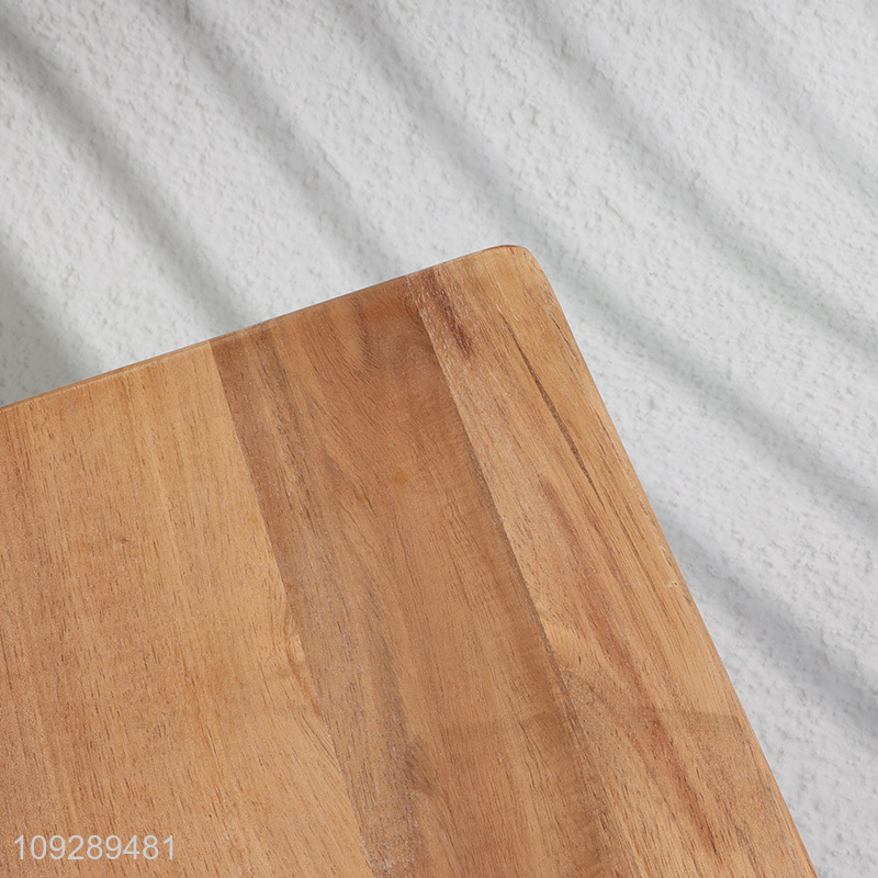 Yiwu market home kitchen bamboo dessert plate with handle