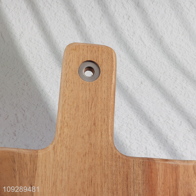 Yiwu market home kitchen bamboo dessert plate with handle