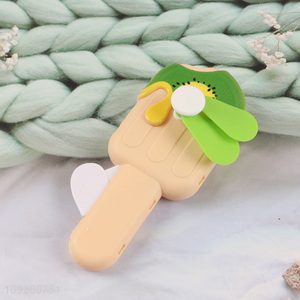 Yiwu market popsicle shape plastic cartoon handheld fan