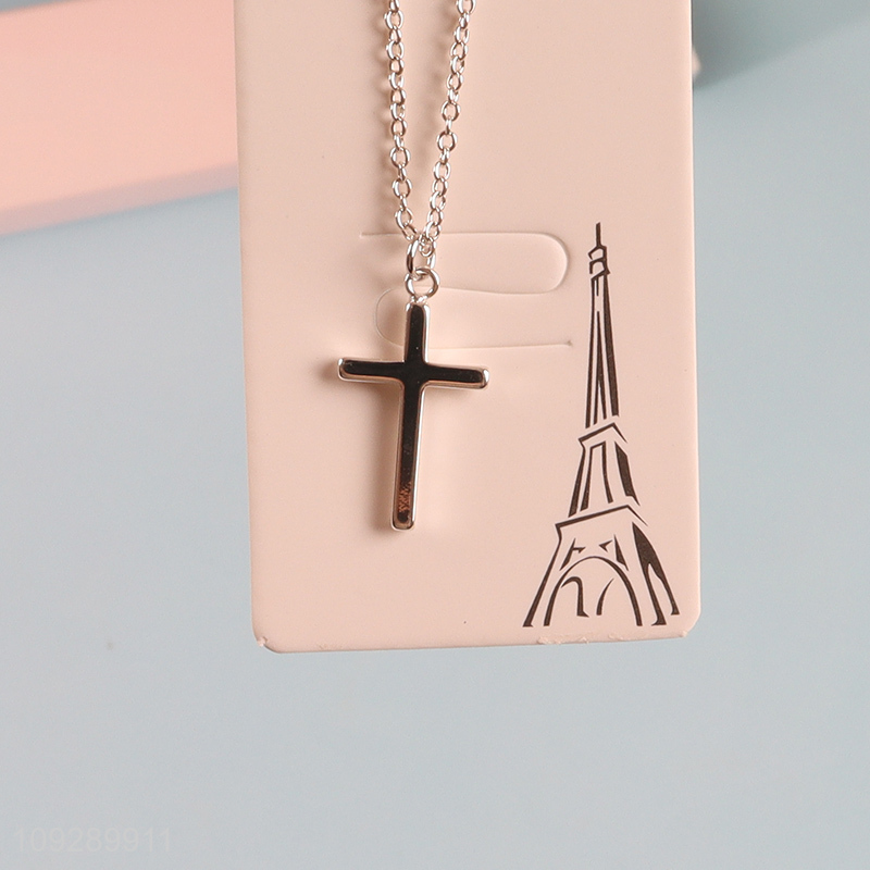 Best selling cross decorative copper necklace fashion jewelry