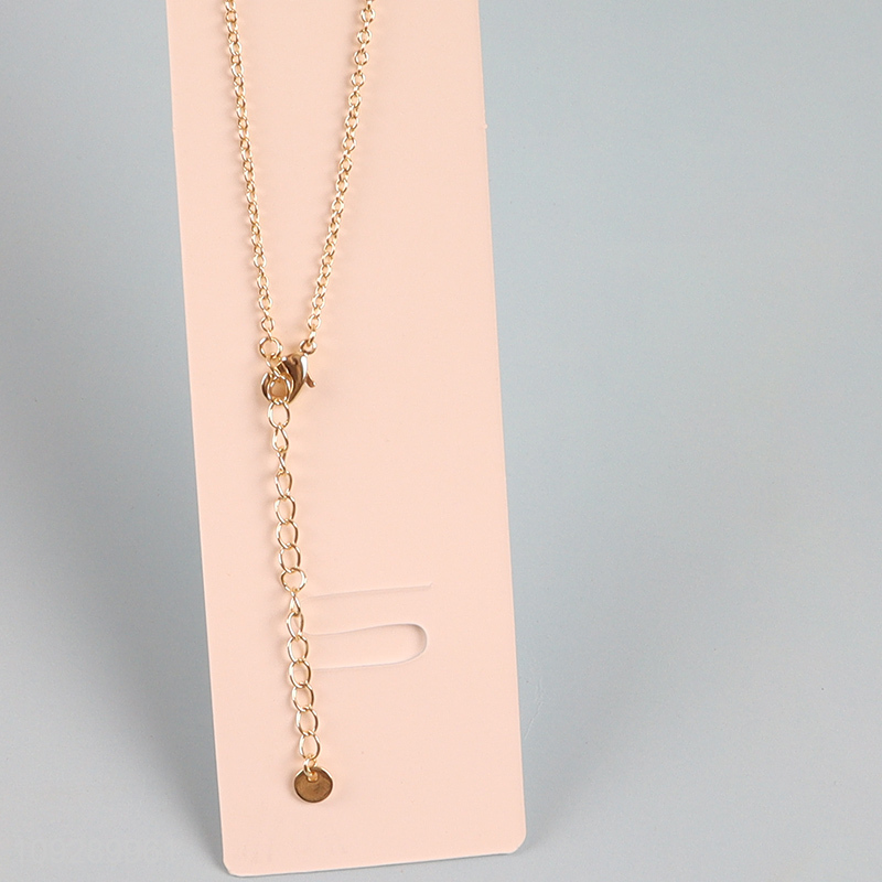 Hot products golden copper necklace fashion jewelry for women