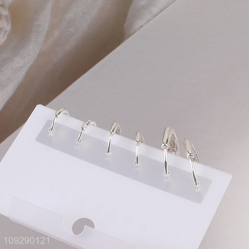 China wholesale silver fashion jewelry earrings ear studs set