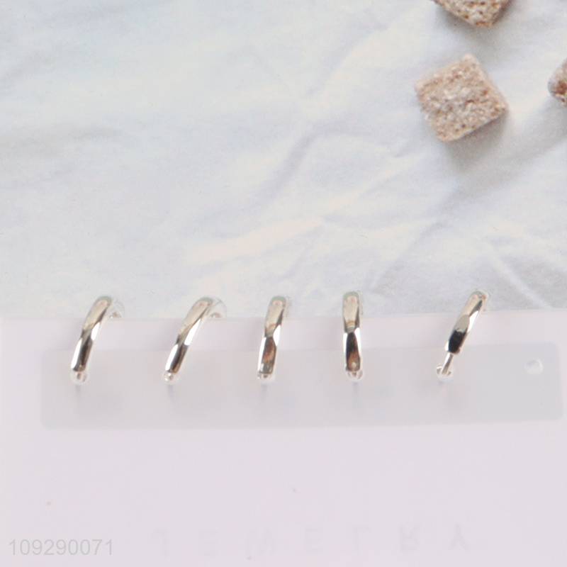 Hot selling silver fashion jewelry earrings ear studs set