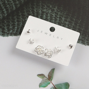Good sale women fashion jewelry earrings ear studs set