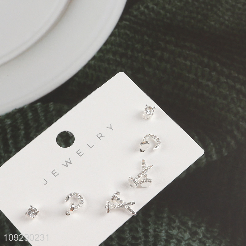 Low price ladies fashion jewelry earrings ear studs set