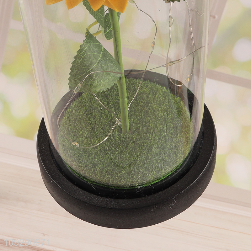 Top quality sunflower ornament with led lights