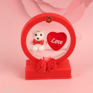 Top selling tabletop bear ornament Valentine's Day gift with lights