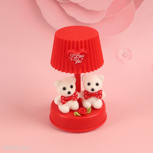 Low price bear ornament Valentine's Day gift with lights