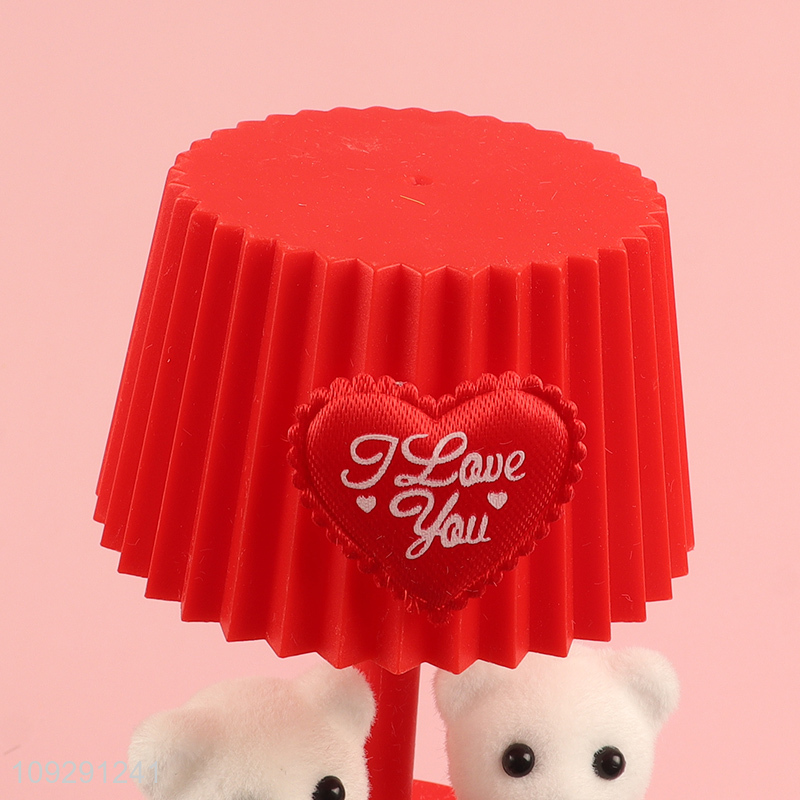 Low price bear ornament Valentine's Day gift with lights