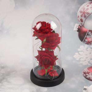 China products rose flower ornament lights Valentine's Day gift with cover