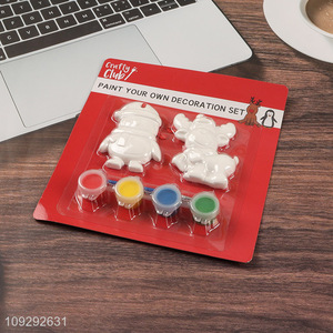 Good selling christmas series DIY gypsum painting toys