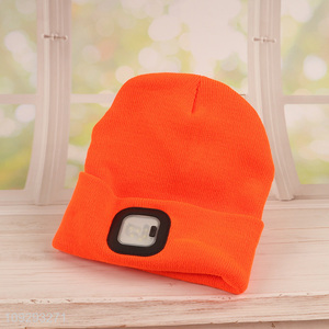 Low price winter polyester knitted hat beanies hat