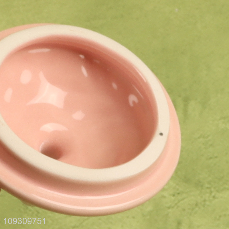 Online wholesale pink ceramic storage jar with lid