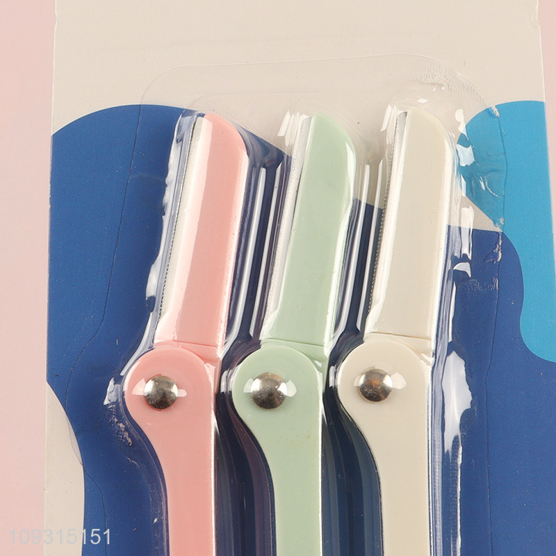 Good quality 3pcs eyebrow trimmer eyebrow razor set