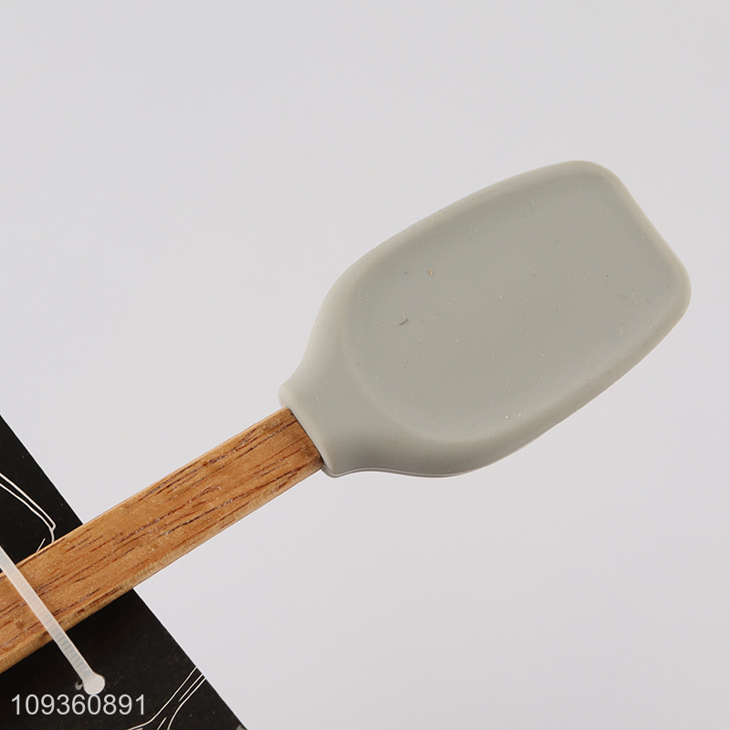 Good price silicone spatula with wooden handle
