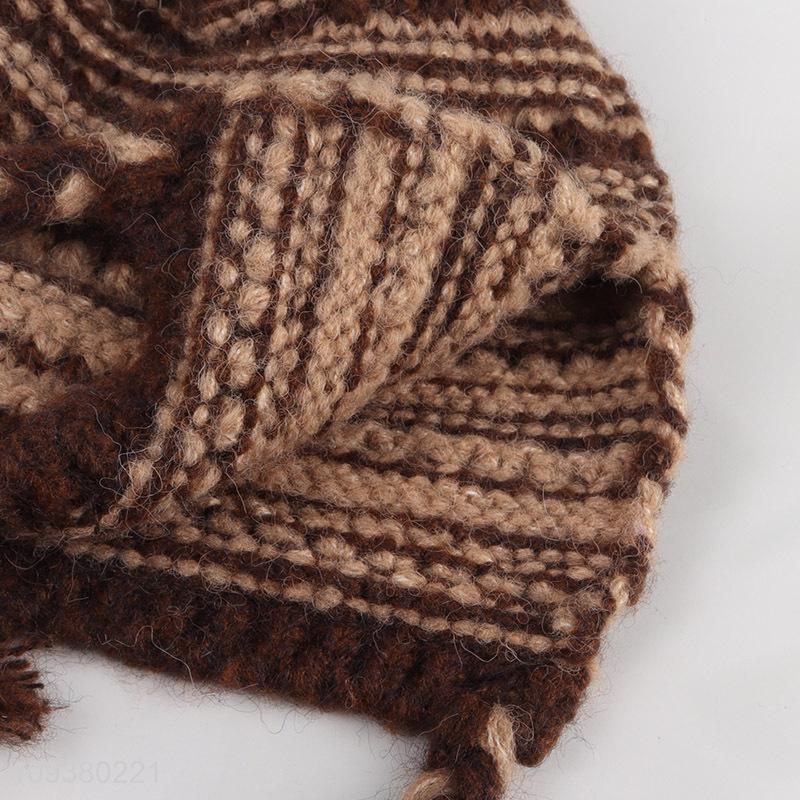 China wholesale warm knitted hat beanies hat for winter