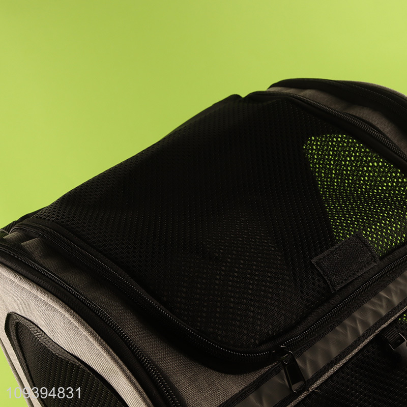 Good selling portable lightweight black pet carrier bag
