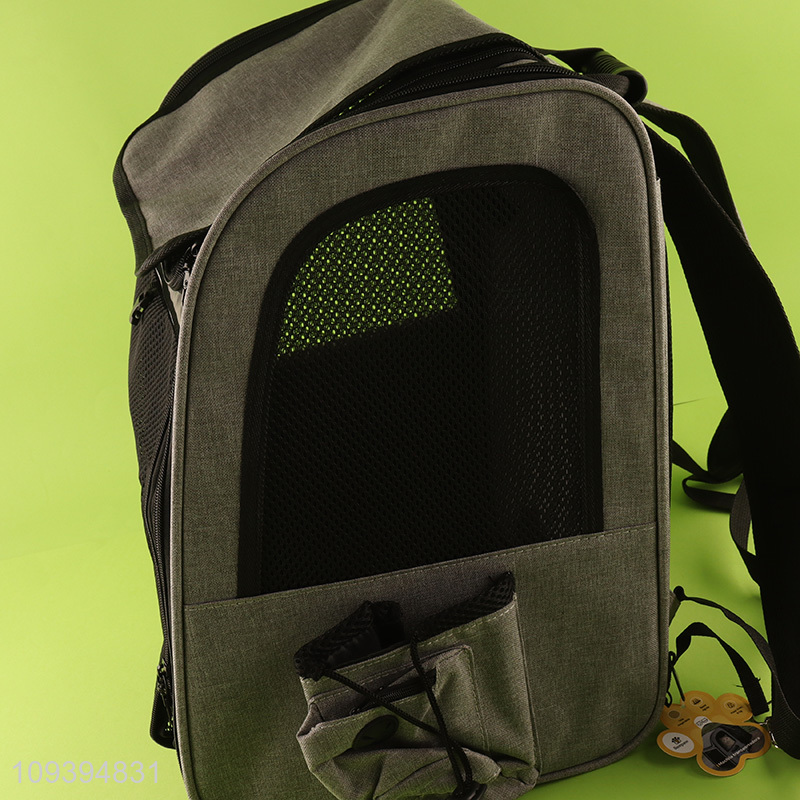 Good selling portable lightweight black pet carrier bag