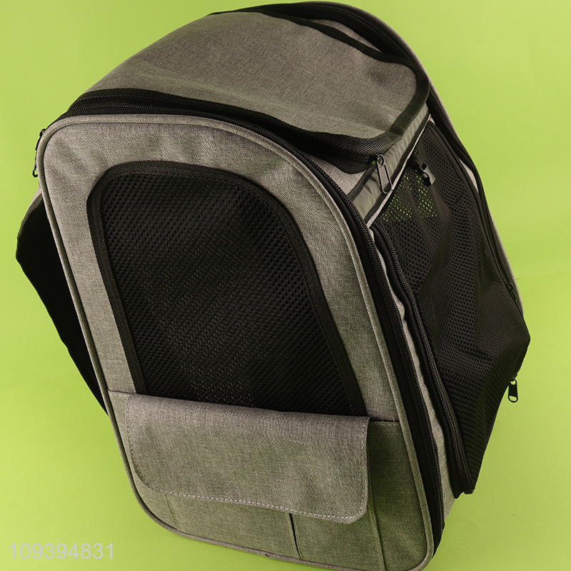 Good selling portable lightweight black pet carrier bag
