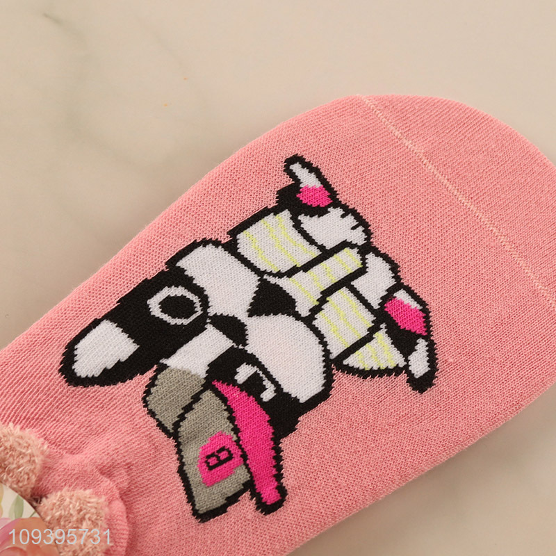 Good price lovely cartoon animal polyester liner socks