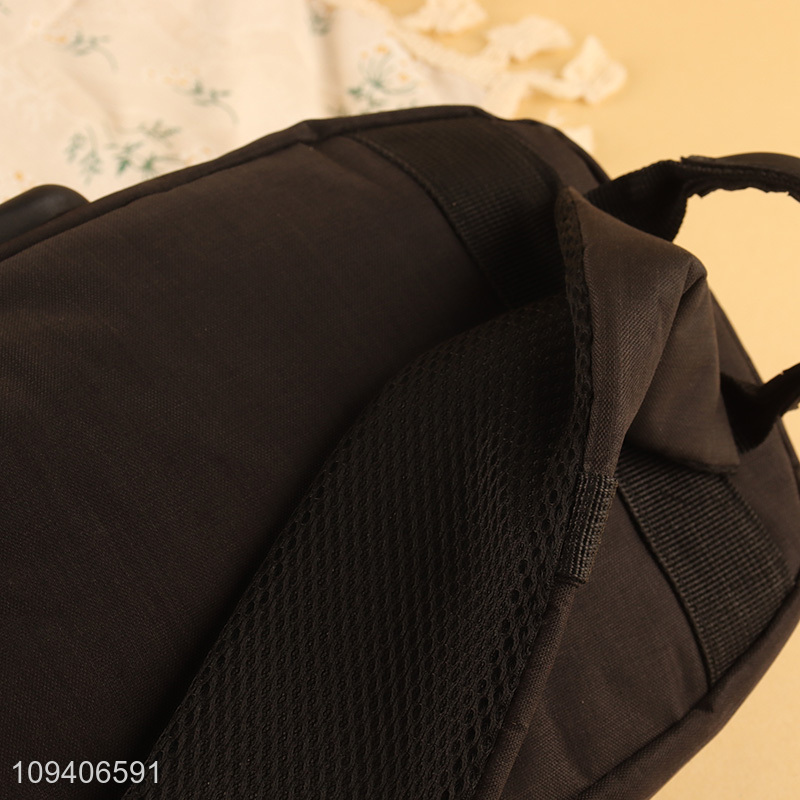 Factory supply portable black crossbody bag messenger bag