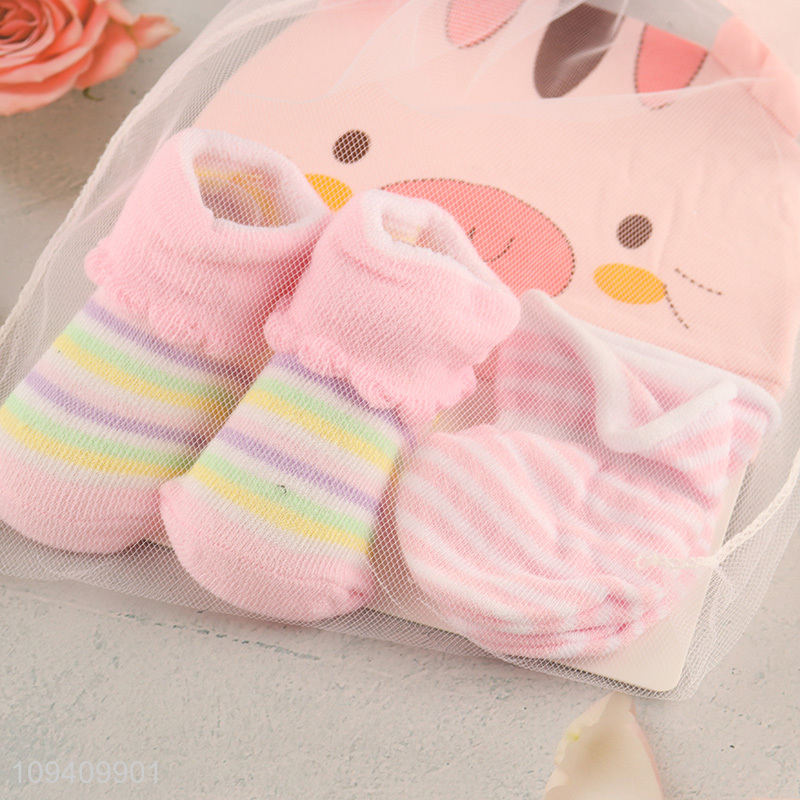 China wholesale cute animal baby hat socks gift set
