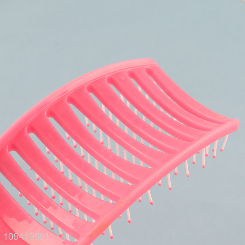Curved Paddle Brush Scalp Massage Detangler Comb