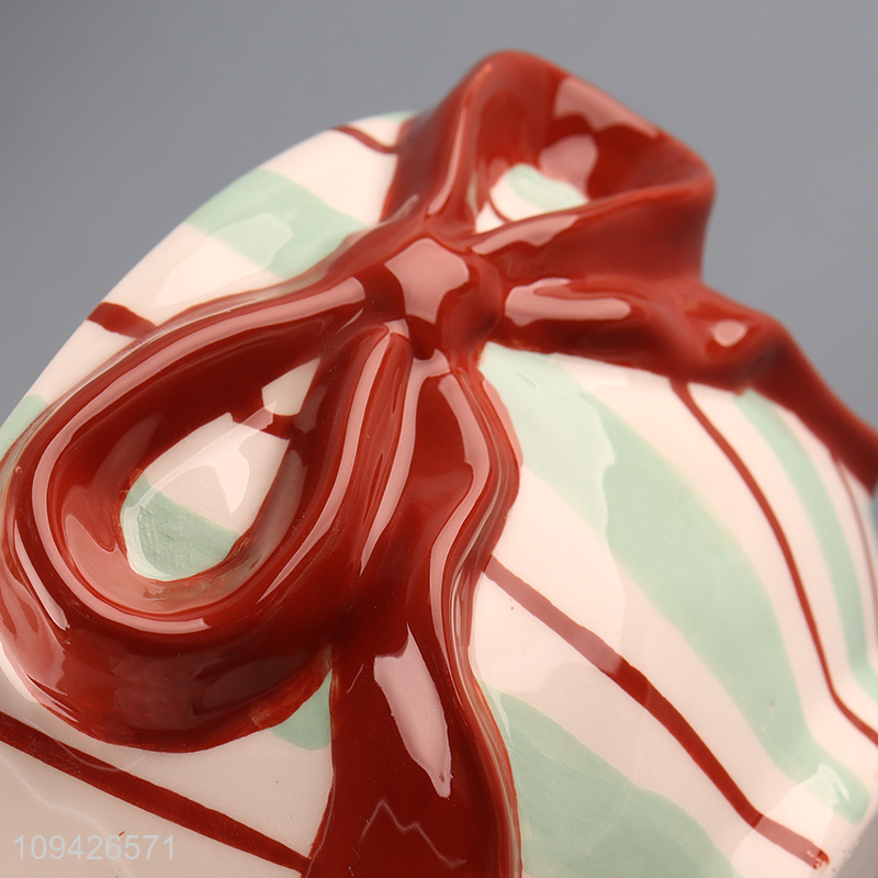 New arrival round ceramic bowknot tableware bowl