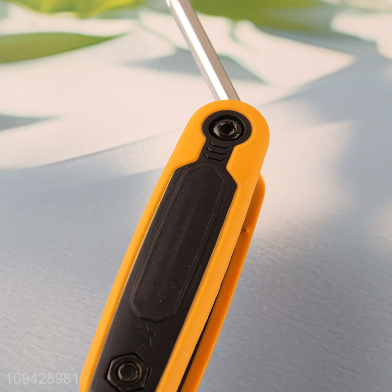 Hot selling multi-size folding hex screwdriver tool