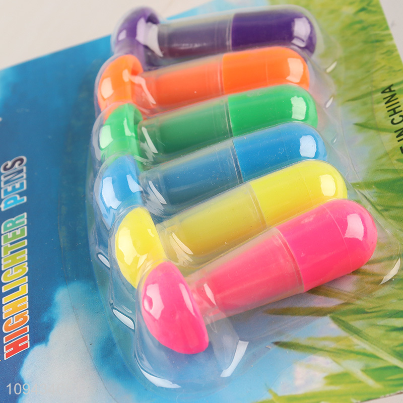 China wholesale 6pcs highlighter pen set for school office