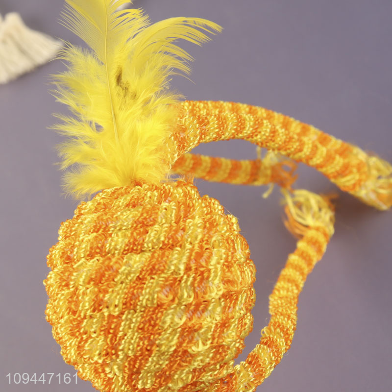 Top products interactive rope ball cat chew toy