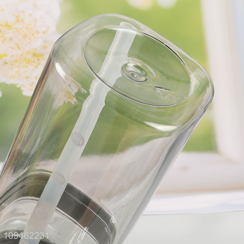 New style plastic water bottle with straw