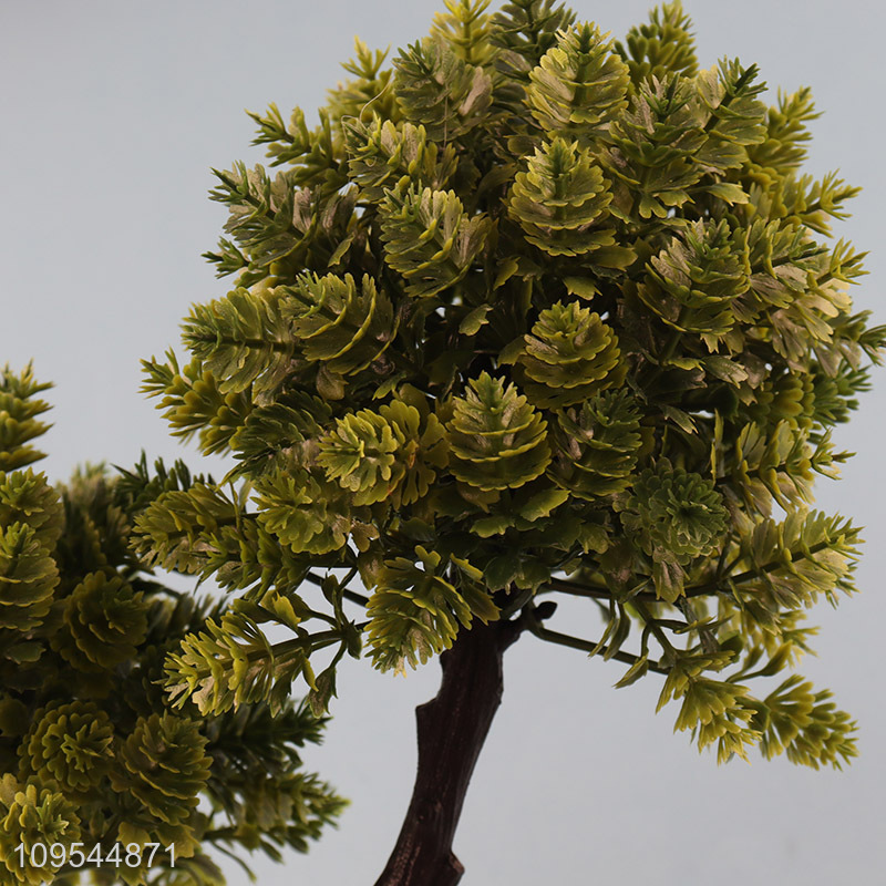 High Quality Desktop Artificial Pine Bonsai Small Fake Plant